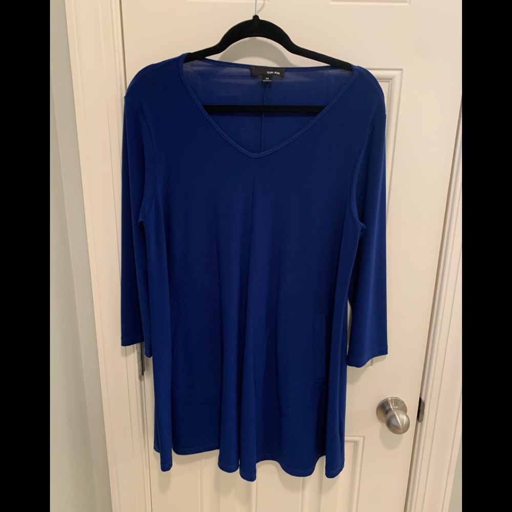 SunKim designer royal blue tunic.